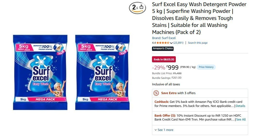 Kg Surfexcel 999market - 165 - Kg