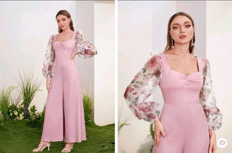 Ki Studio Self Design Sweetheart Neck Jumpsui