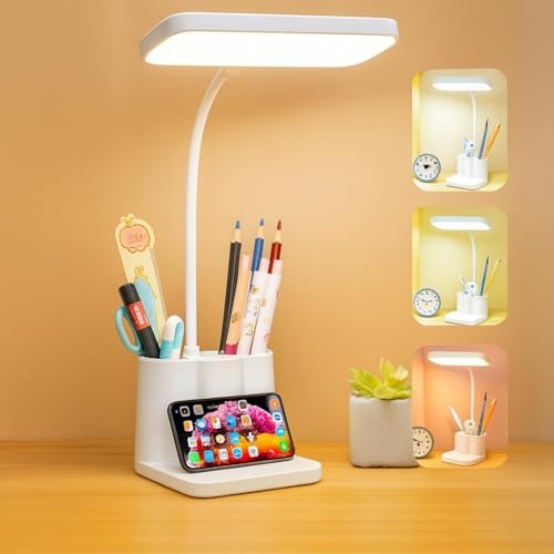 Kian 3-in-1 Led Desk Lamp With Pen Phone Holder Us