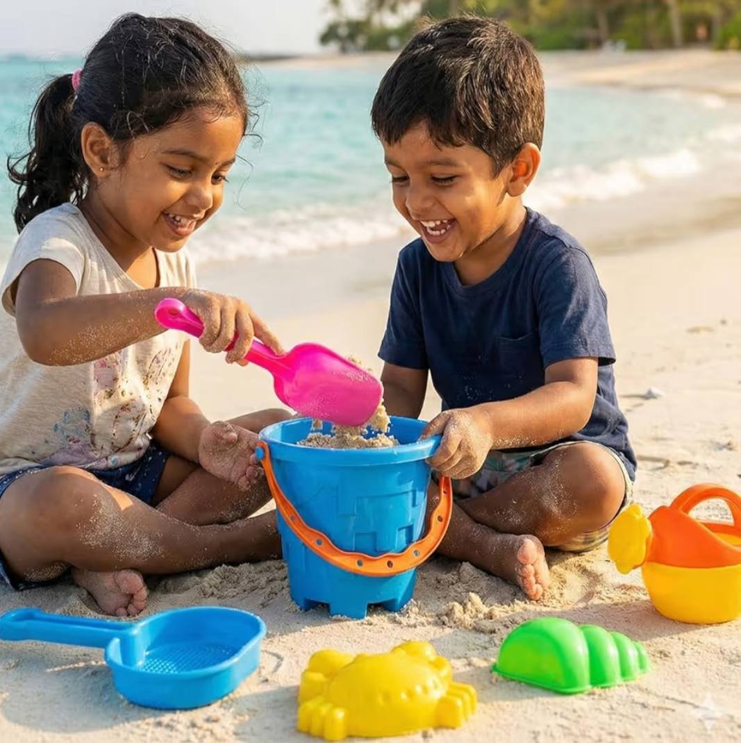 Kids Mandi 6pcs Beach Sand Kit Toy Set For To