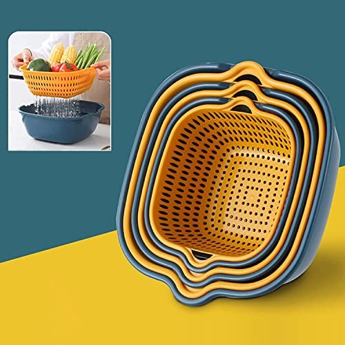 Kitchease 6 Pcs Drain Basket Set With Handles - Ve