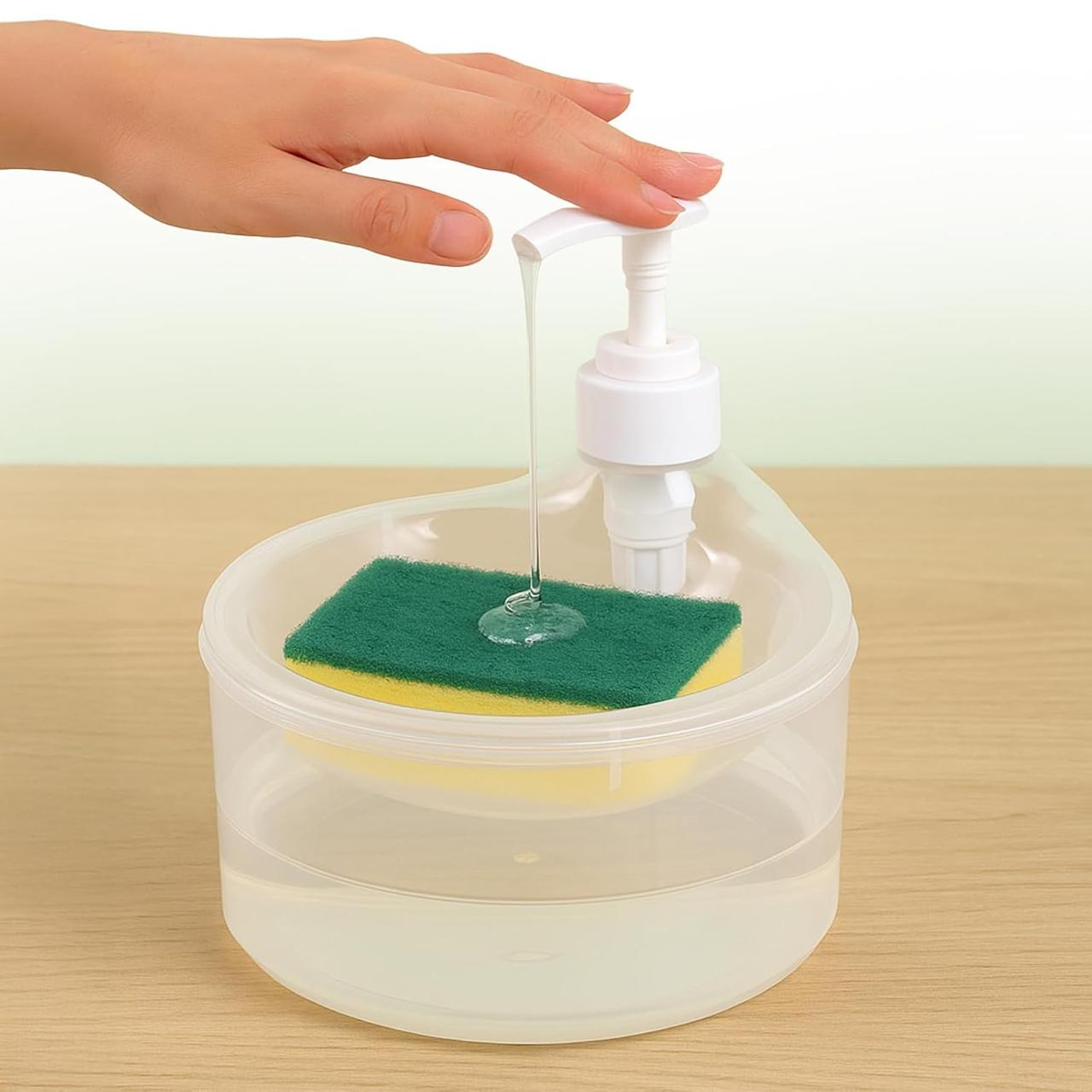 Kitchen Soap Dispenser With Sponge Holder 500ml 19