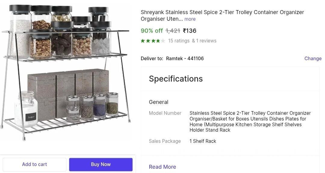 Kitchen Steel Rack 136