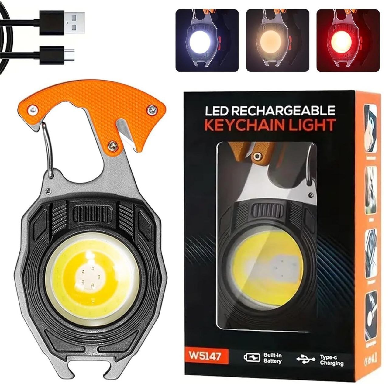 Kliffoo Keychain Led Flashlights Rechargeable