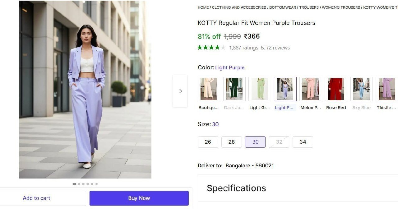 Kotty Regular Fit Women Trousers 366