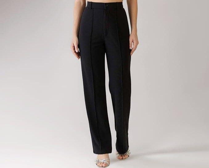 Kotty Women Polyester Blend Solid Trousers