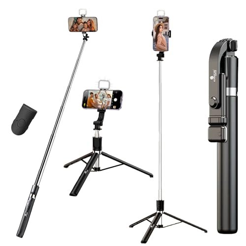 Kratos K9 Selfie Stick Tripod With Light 67 Inch 1