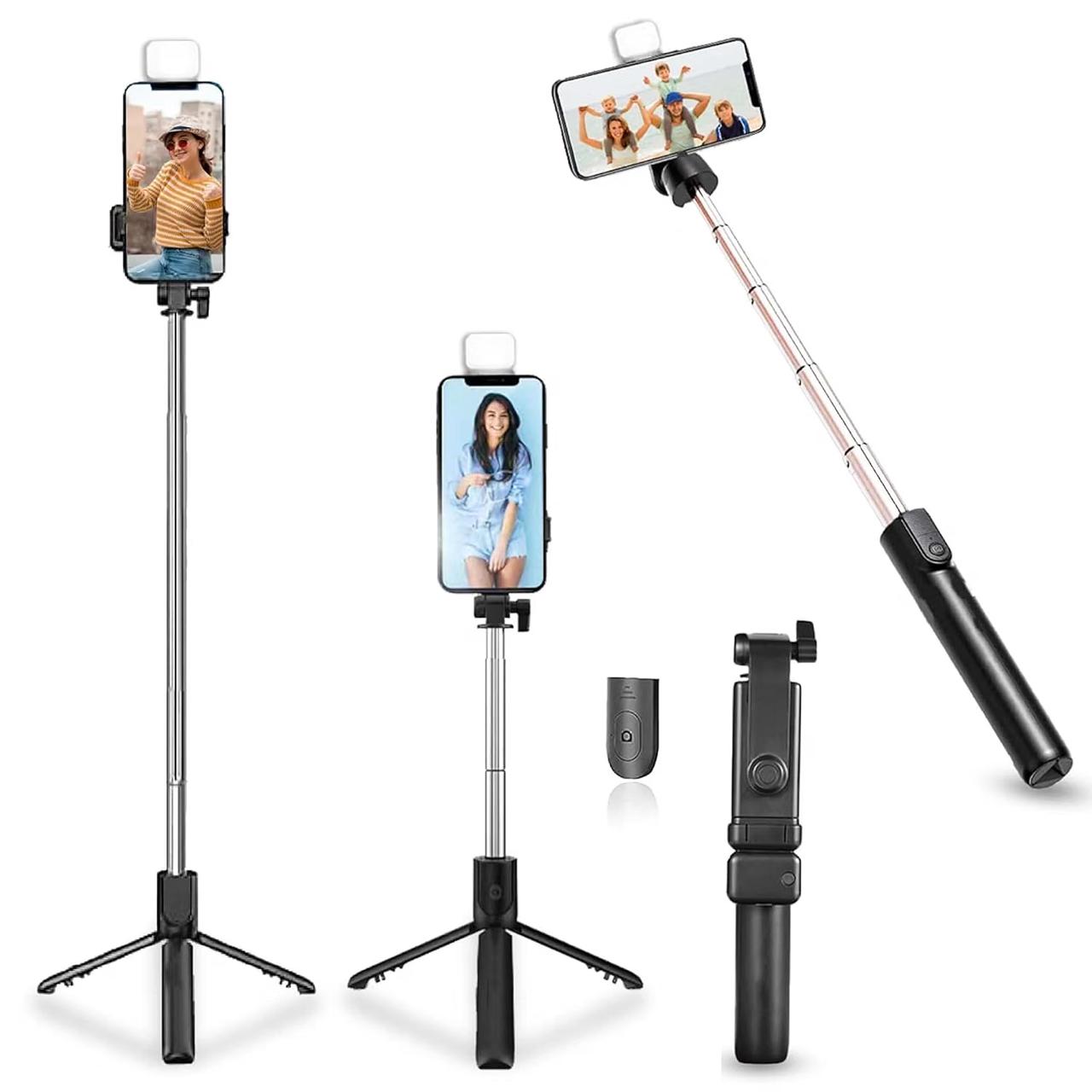 Kratos Selfie Stick 3 In 1 Multifunctional Design Rechargable Led Light 399