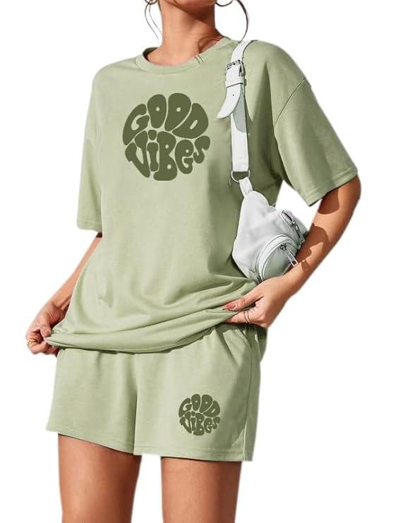 Kshs Women Cotton Night Suit Top Shorts Set 430