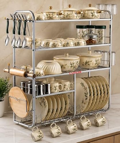 L Livilon Wall Mount Kitchen Utensils Dish Ra