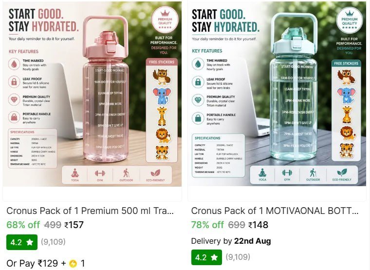 L Motivational Gym Water Bottle 148
