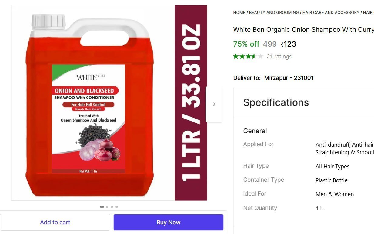 L Shampoo 123