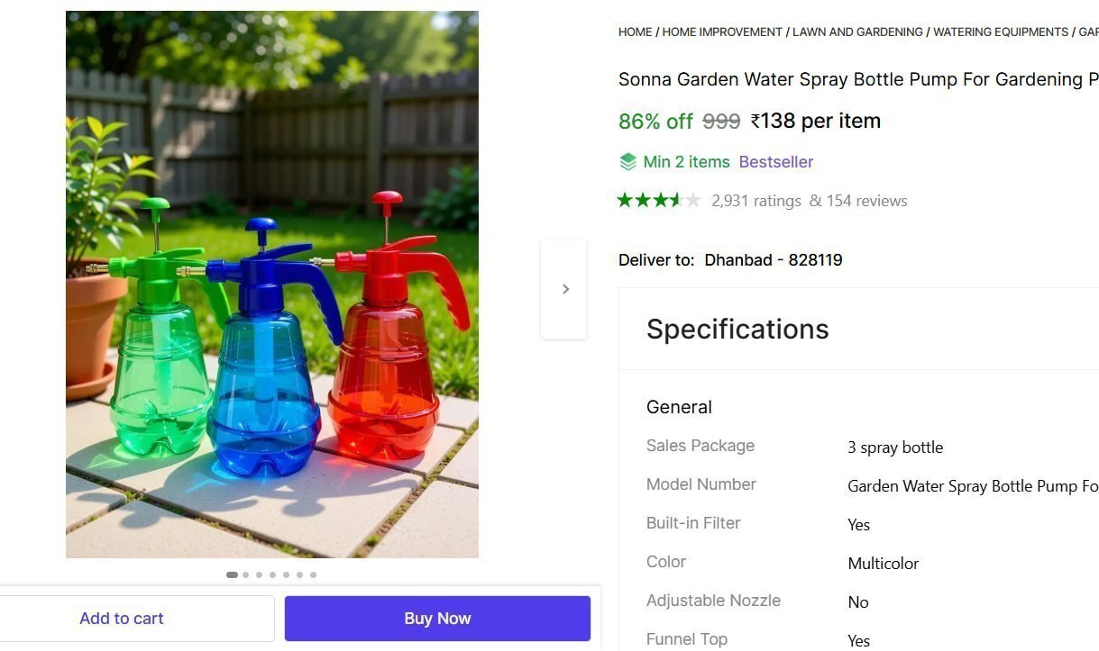 L Water Spray Bottle For Gardening 138min Buy