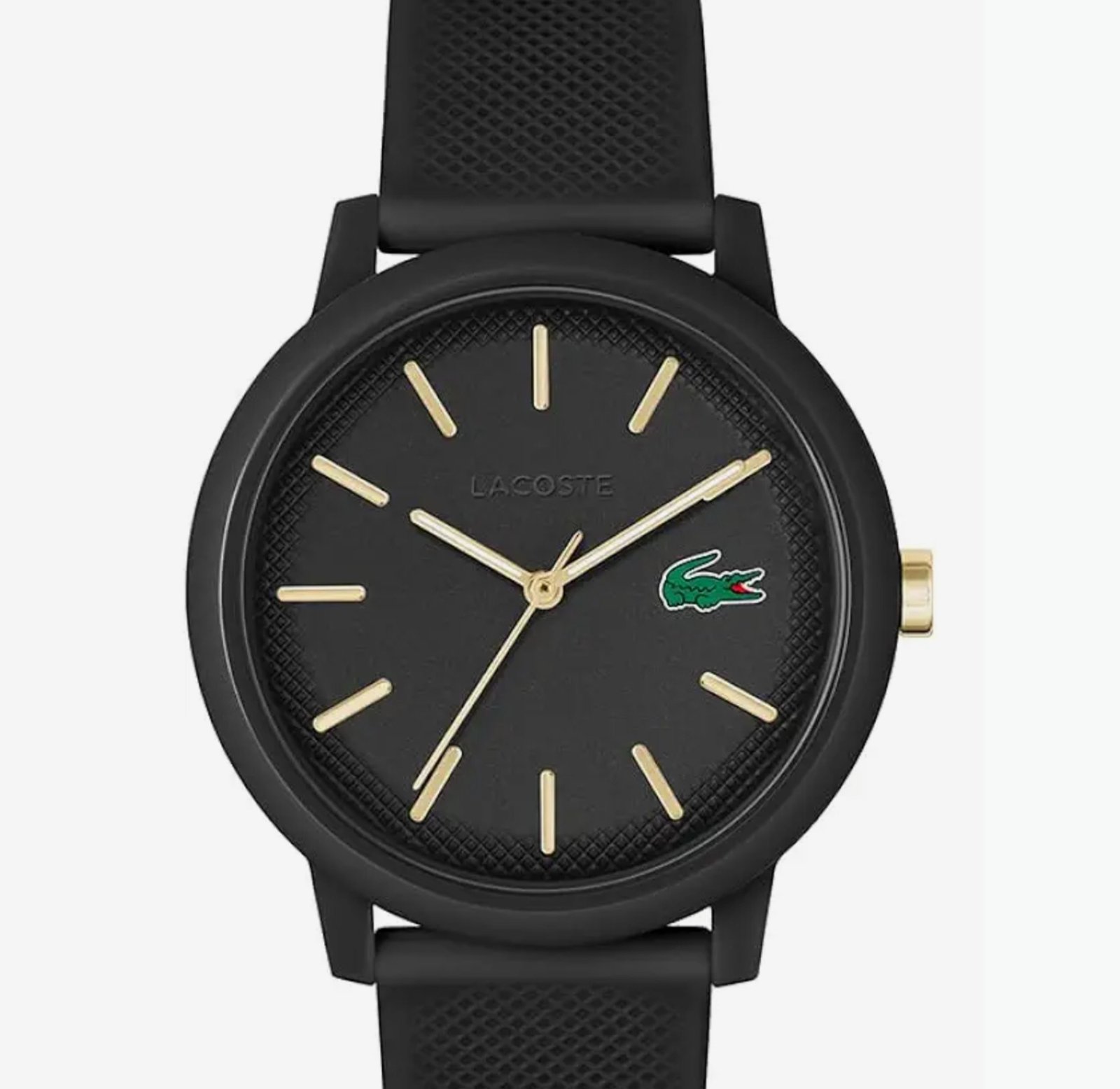 Lacoste Men Analogue 12 12 Qtz Basic Black Round D