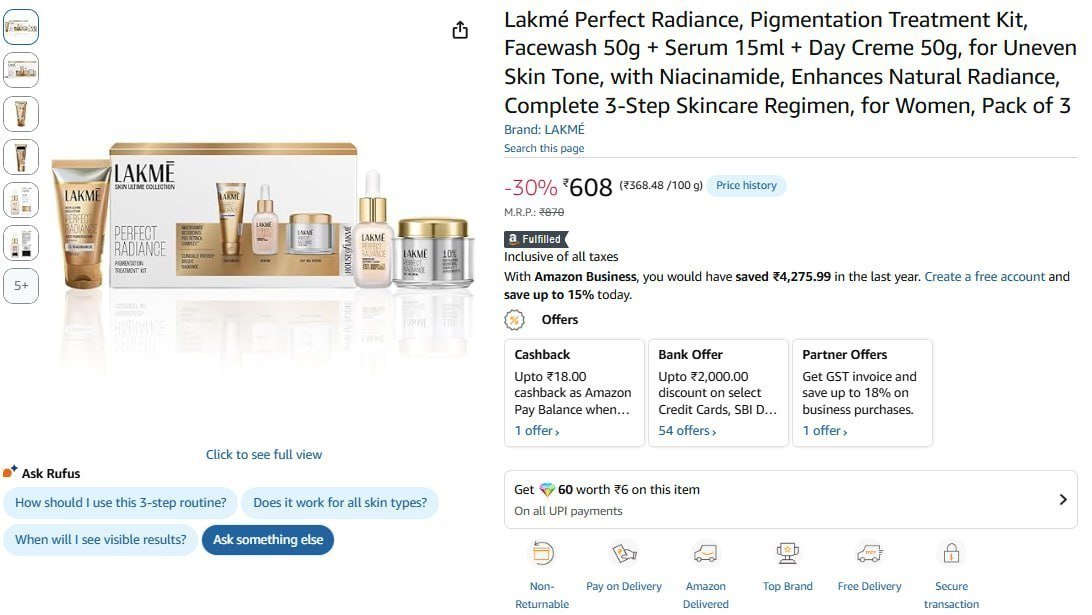 Lakm Perfect Radiance Pigmentation Treatment 