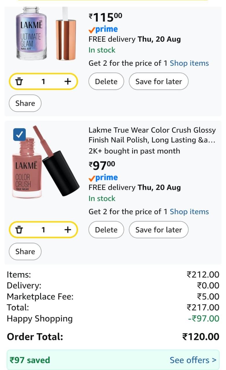 Lakme Loot Buy 1 Get 1