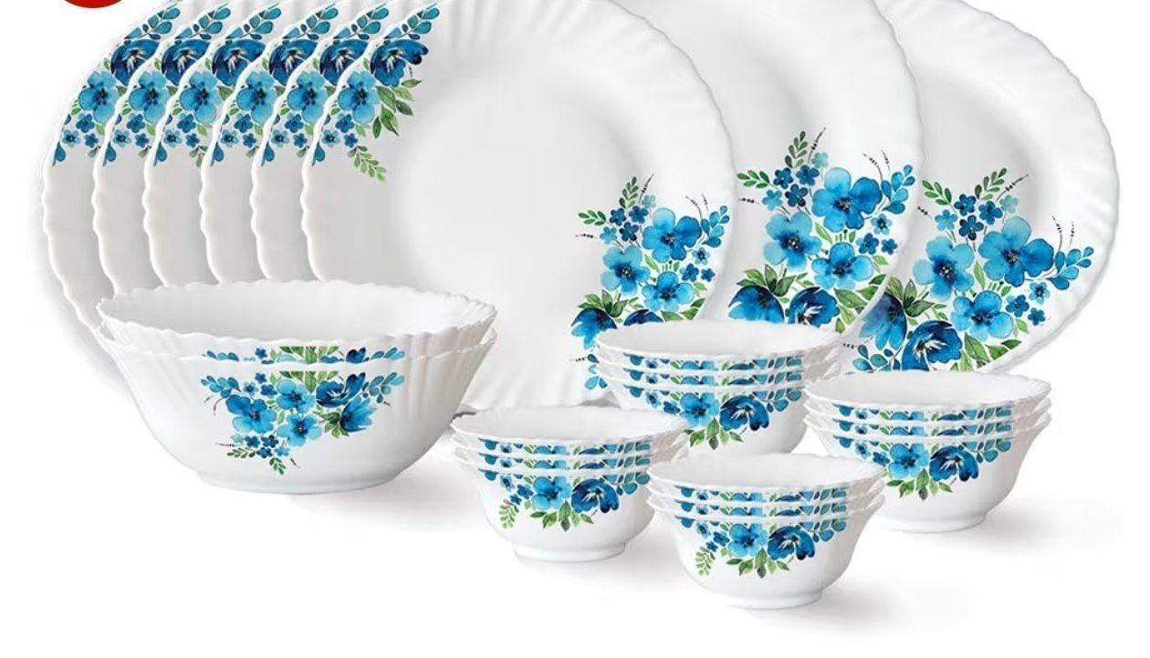Larah 27-piece Opalware Dinner Set For Family