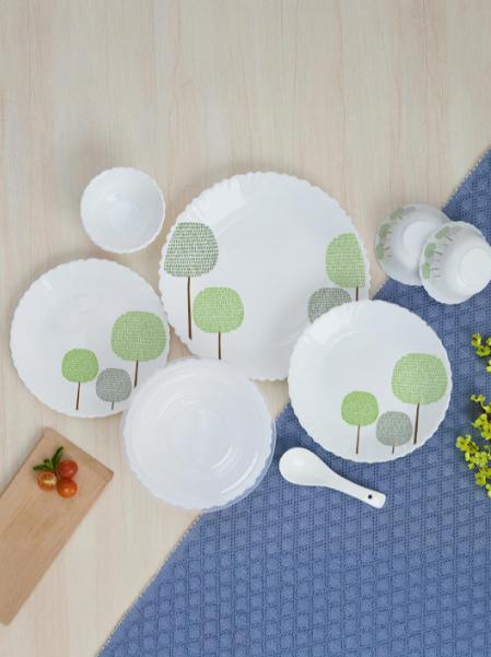 Larah By Borosil Larah By Borosil 34 Pieces Jupiter Series Opalware Microwa