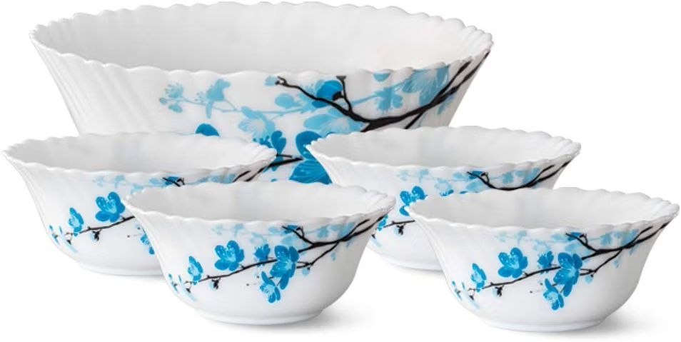 Larah By Borosil Opalware 5 Pcs Pudding Set342