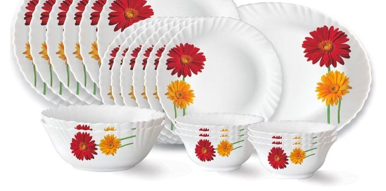 Larah By Borosil Opalware Dinner Set 21pcs 13