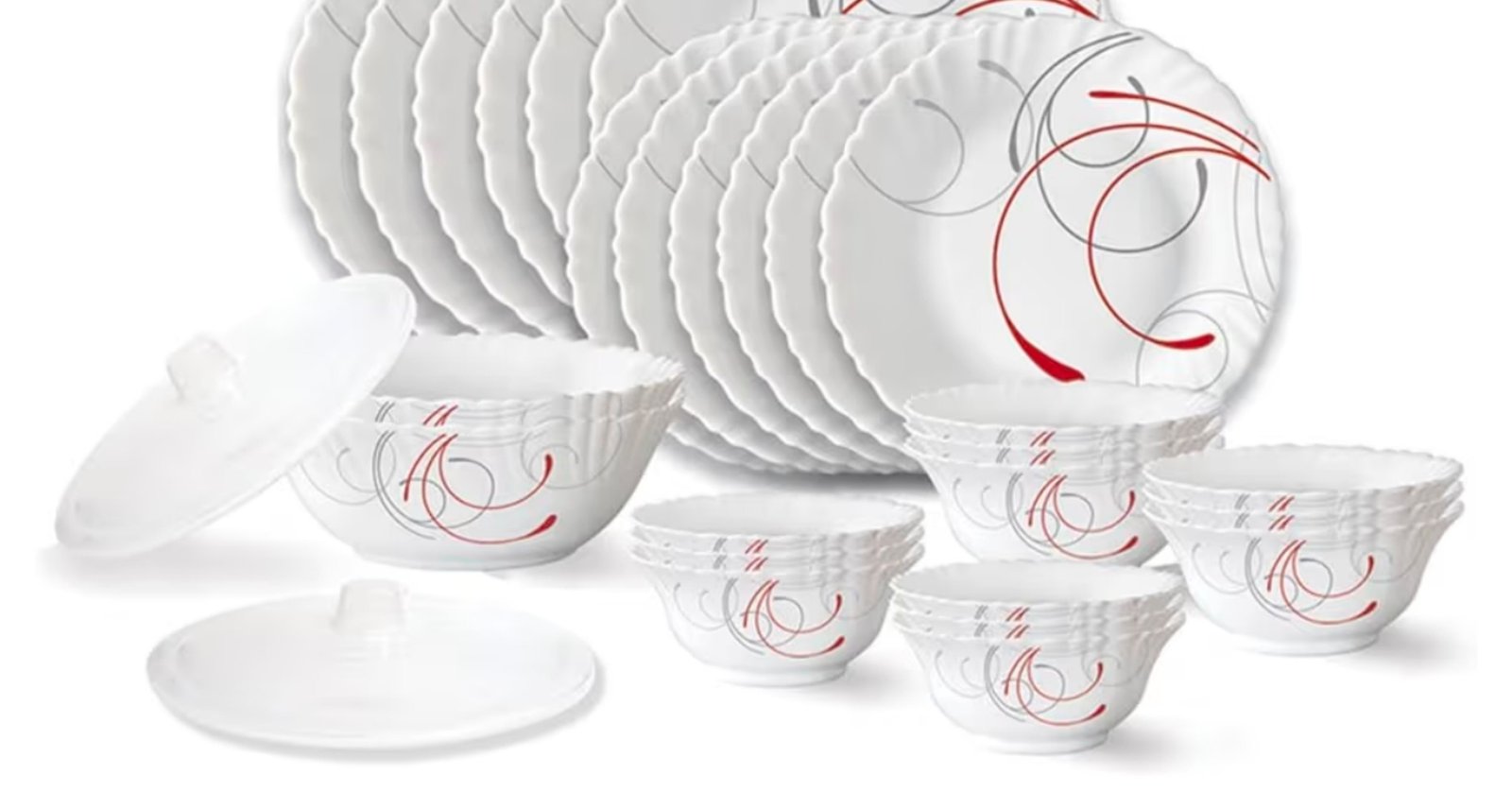 Larah Opalware Dinner Set Of 27 Pcs 1437 1592