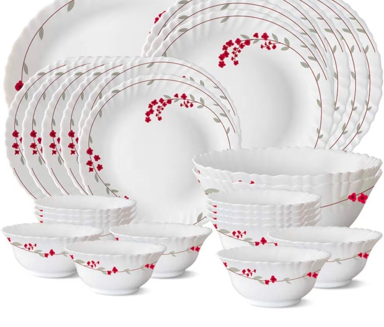 Larah Verona Opalware Dinner Set Of 27 1488