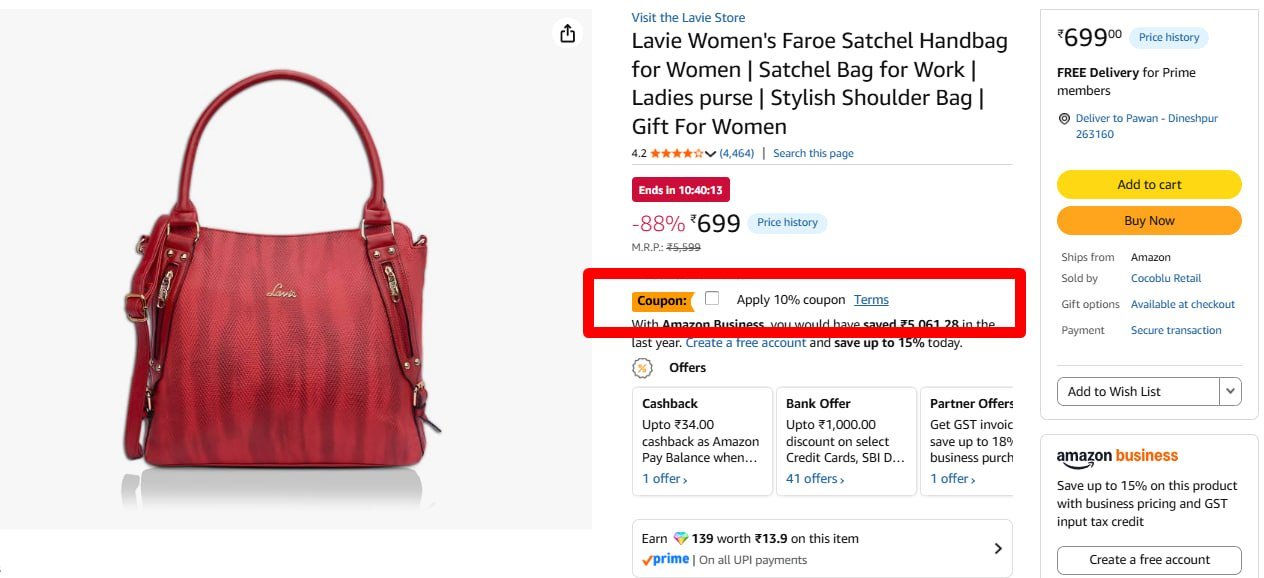 Lavie Handbag For Women 10