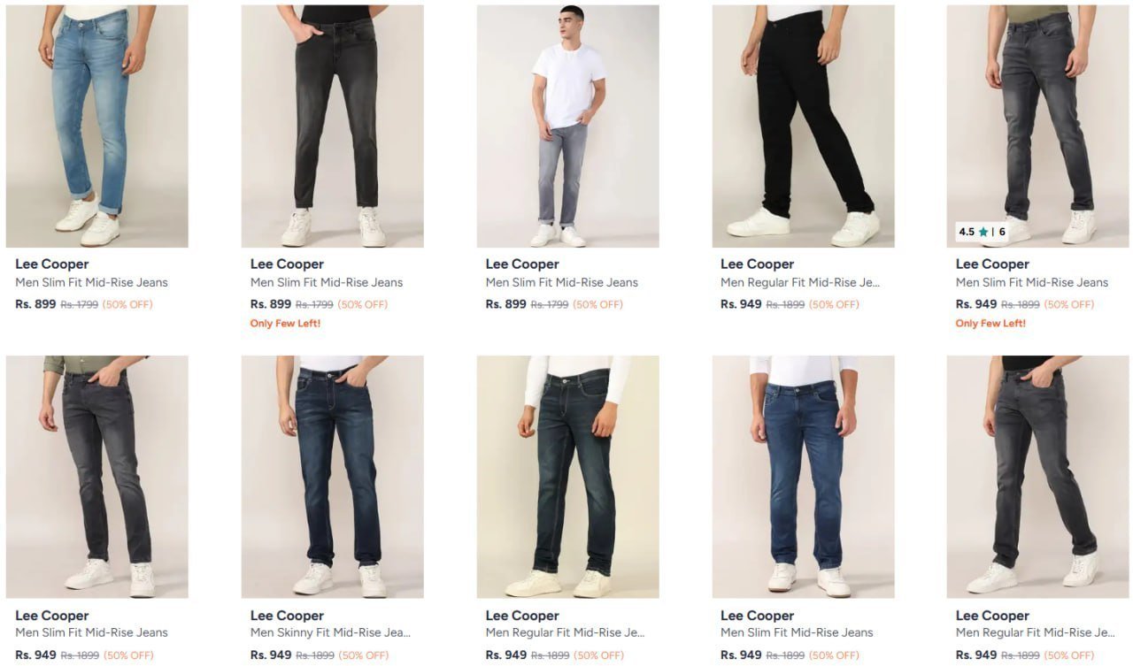 Lee Cooper Jeans 50 Men Women