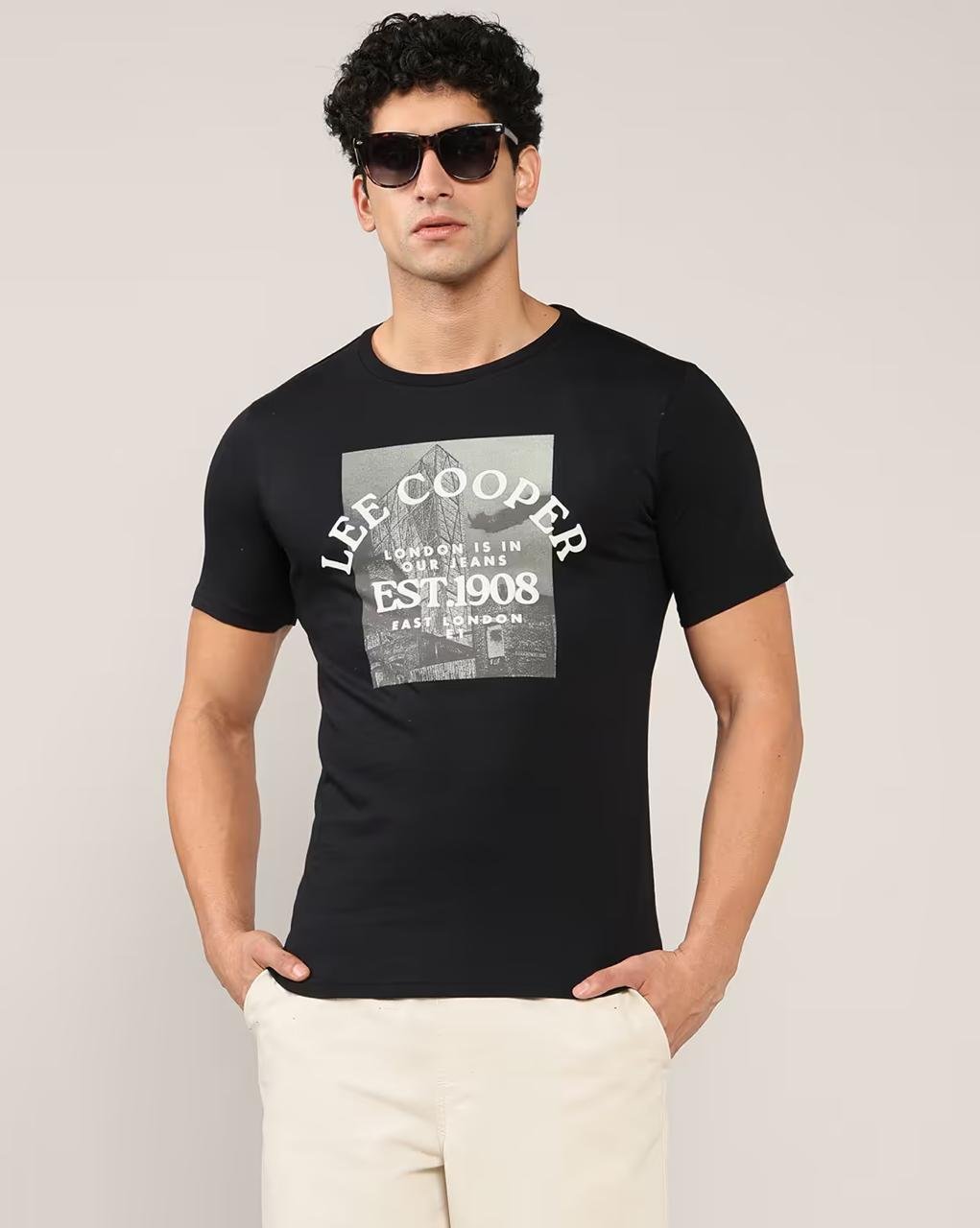 Lee Cooper Men Brand Print Regular Fit Cotton