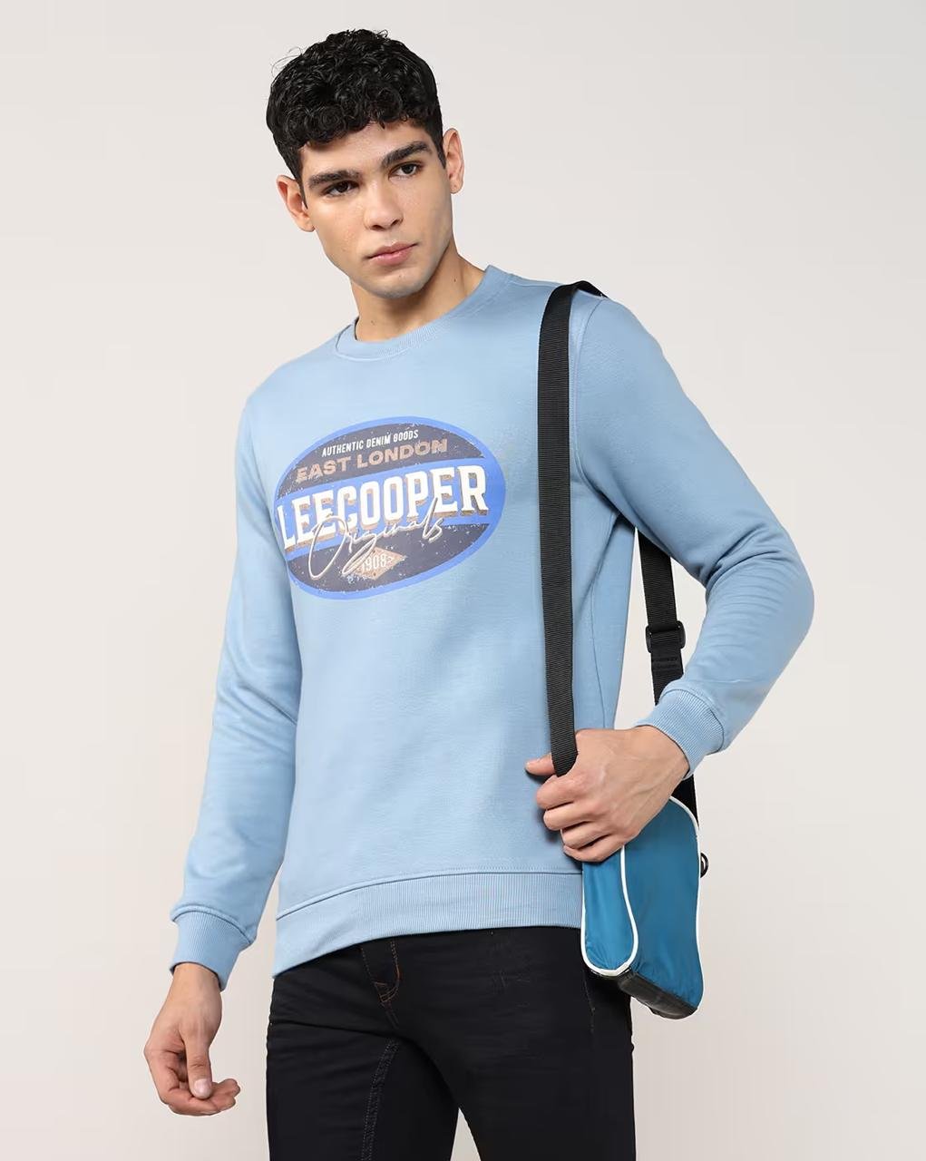 Lee Cooper Men Brand Print Regular Fit Sweatshirt 