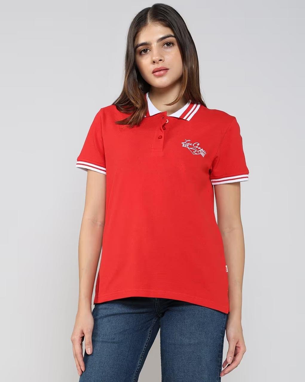 Lee Cooper Women Embroidered Regular Fit Polo