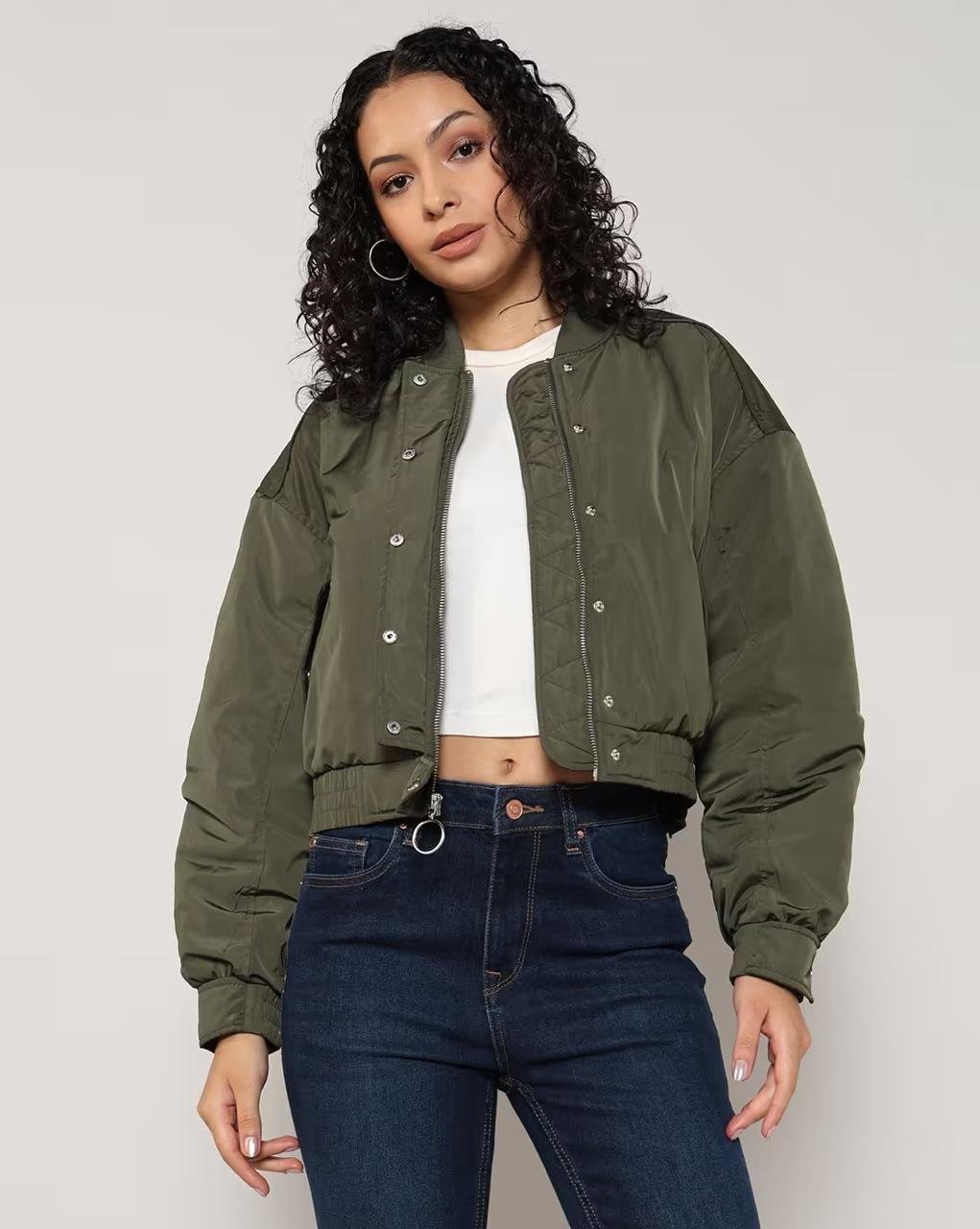 Lee Cooper Women Regular Fit Bomber Jacket 60