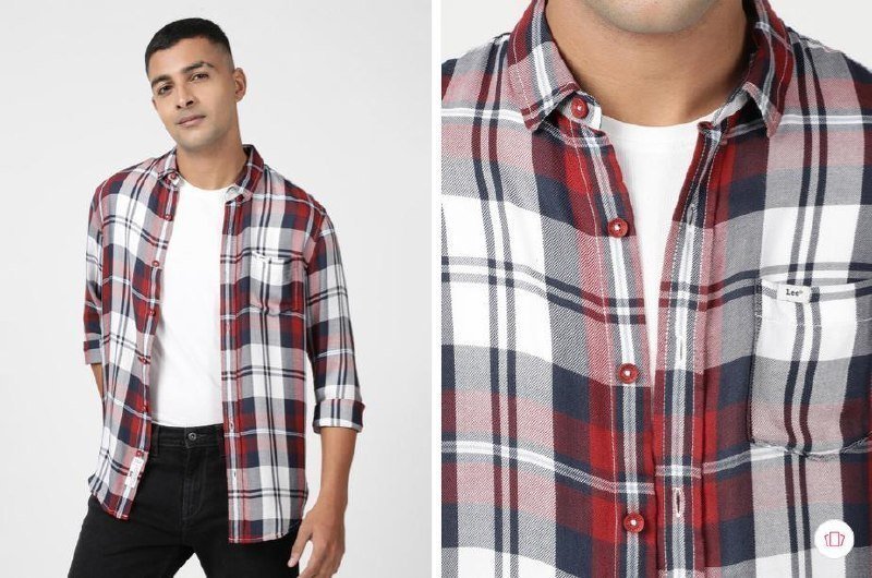 Lee Men S Tartan Checked Cotton Shirt 599pric