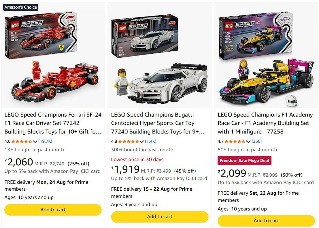 Lego Speed Champions Cars Starts 1919