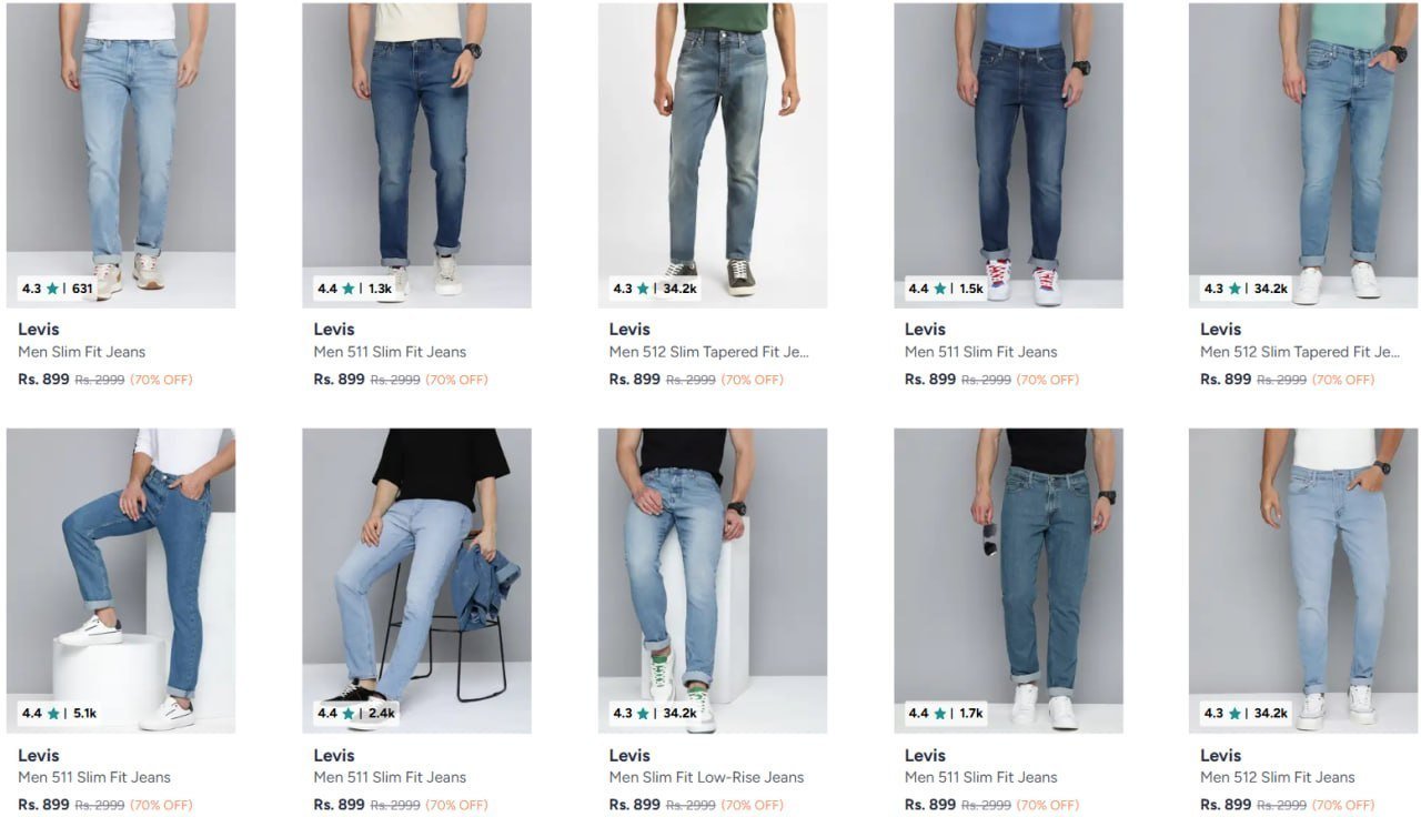 Levis 70 Offjeans Shirts Tshirts Trousers