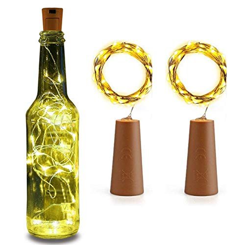 Lexton Wine Bottle Cork Lights 20 Leds Copper