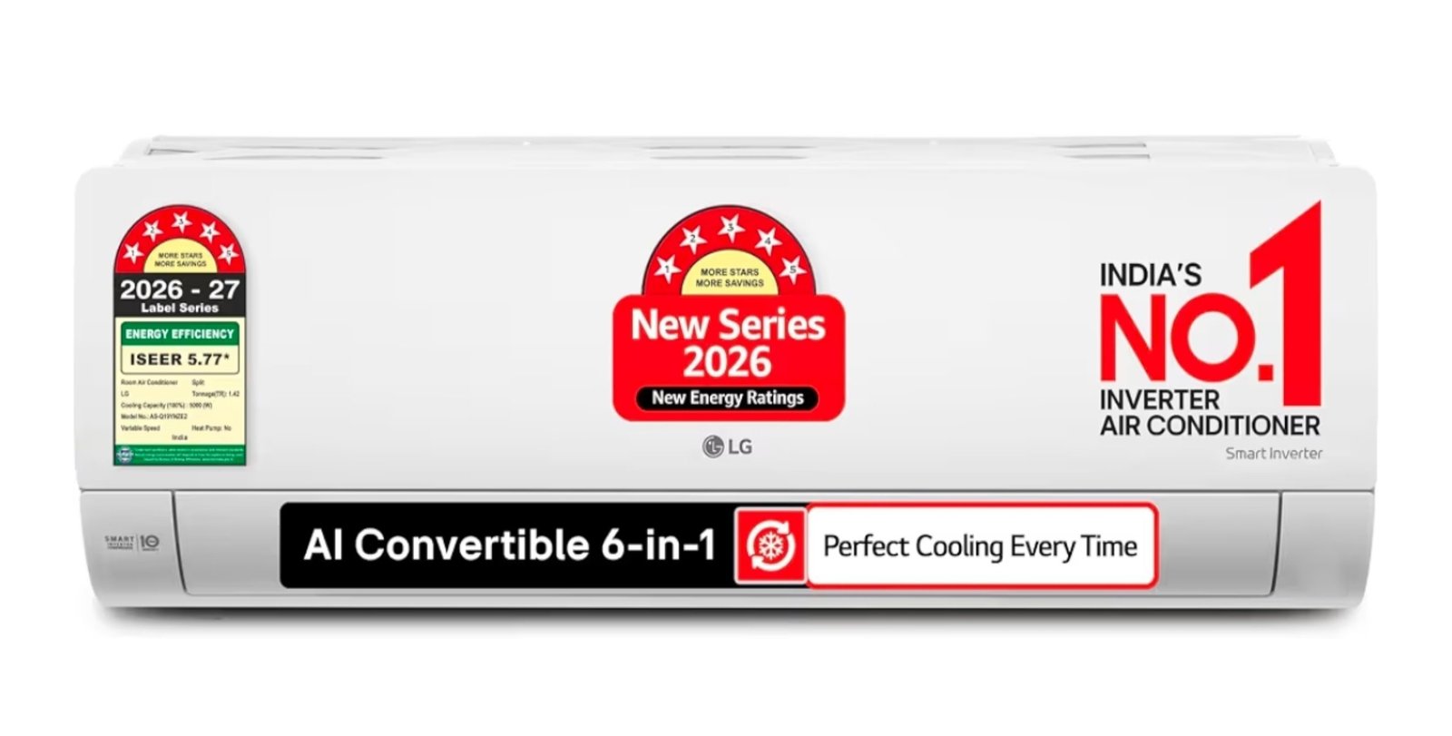 Lg 1 42 Ton 5 Star 5000 W Cooling Capacity Smart I
