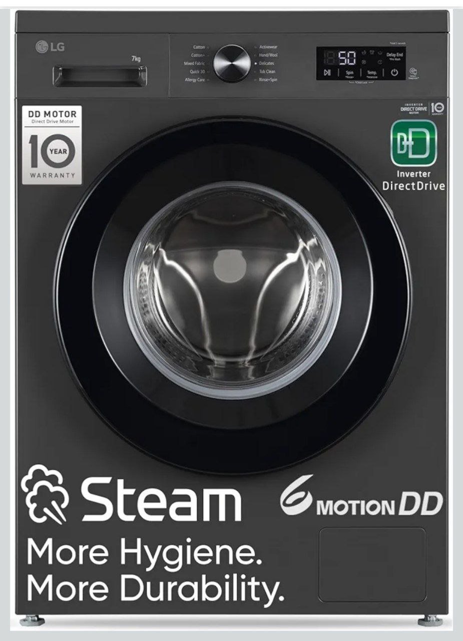 Lg 7 Kg 5 Star Dd Technology Steam Wash 6 Mot