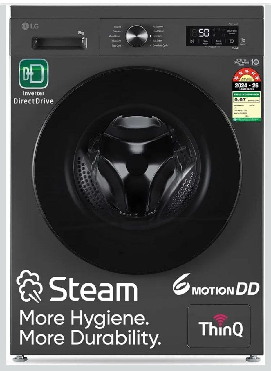 Lg 8 Kg 5 Star Wi-fi Direct Drive Technology Steam