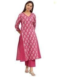 Libas Printed Pure Cotton Straight Kurta With Trou