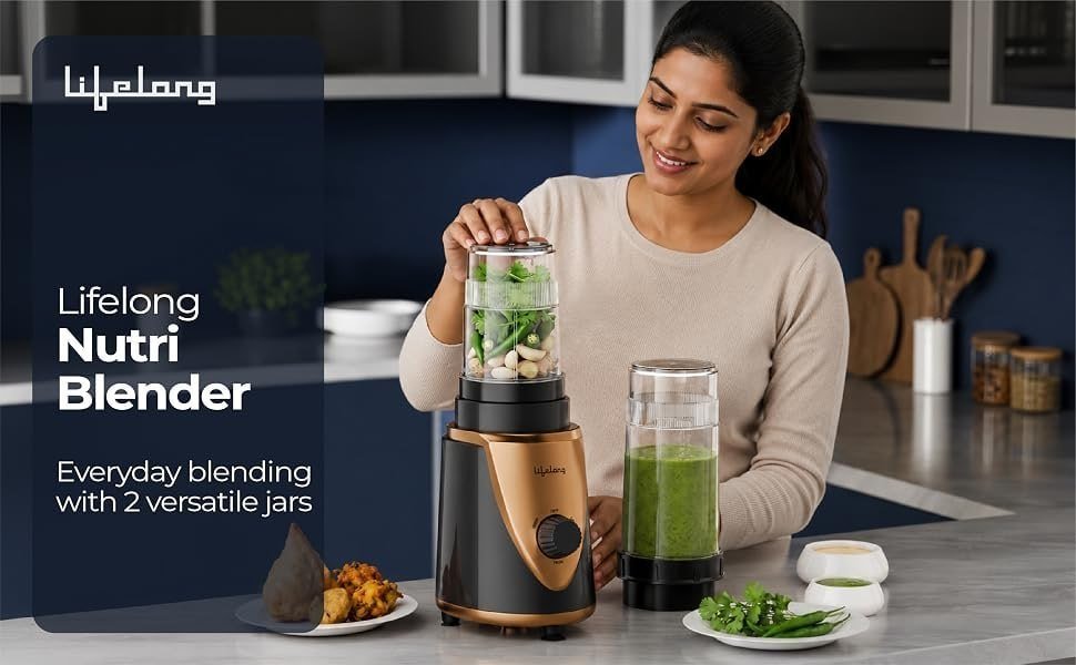 Lifelong 400w Nutri Blender With 2 Jars 899