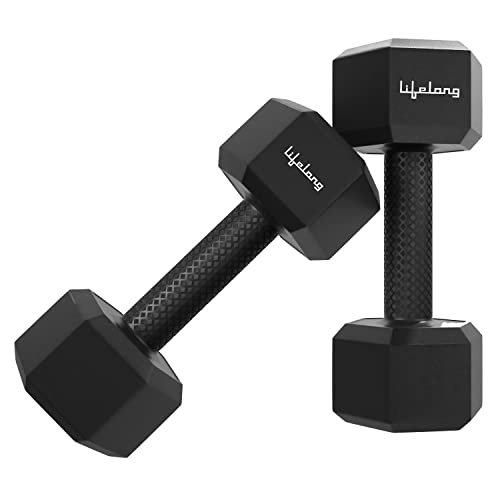 Lifelong Pvc Hex Dumbbells Pack Of 2 (5kg 2) 