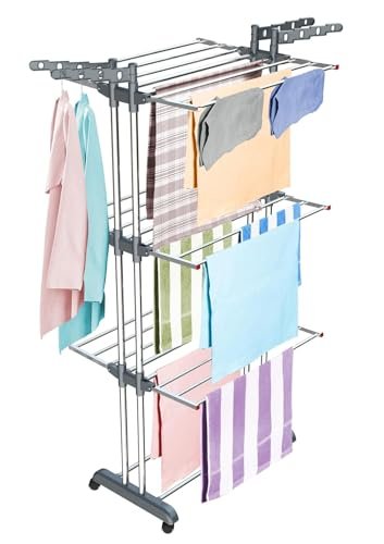 Limetro Steel Clothes Drying Stand Foldable S