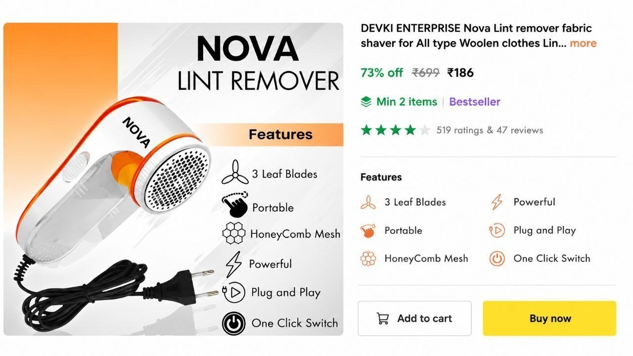 Lint Remover 186 Min Qnty 2