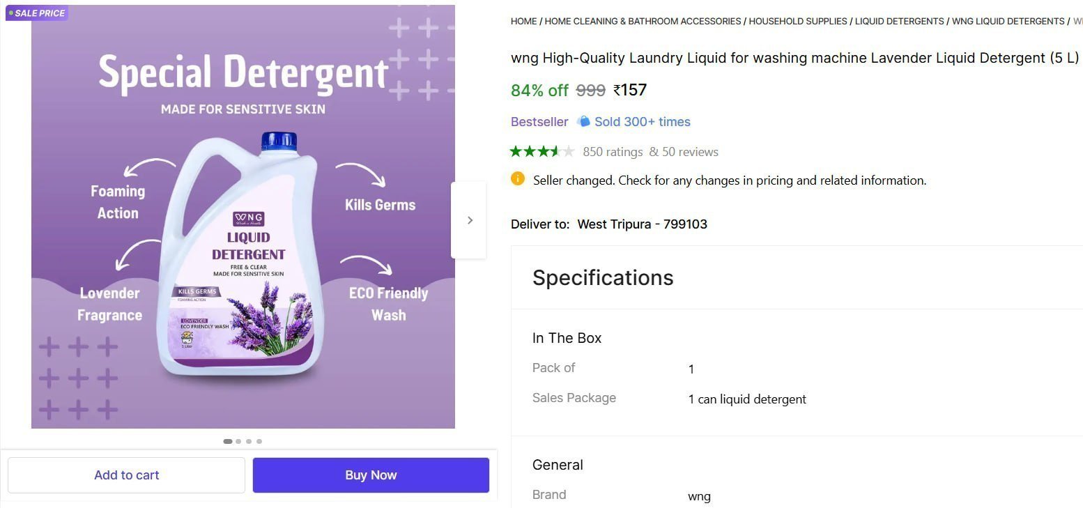 Liquid Detergent (5 L) 157use Supercoins For