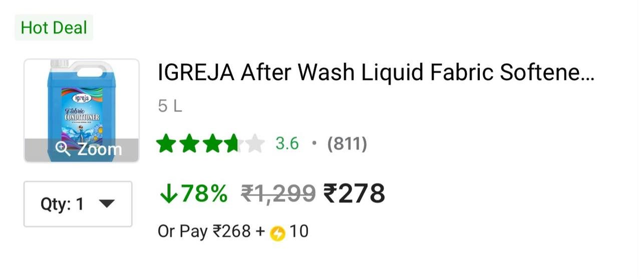 Liquid Fabric Softener 5l At 278