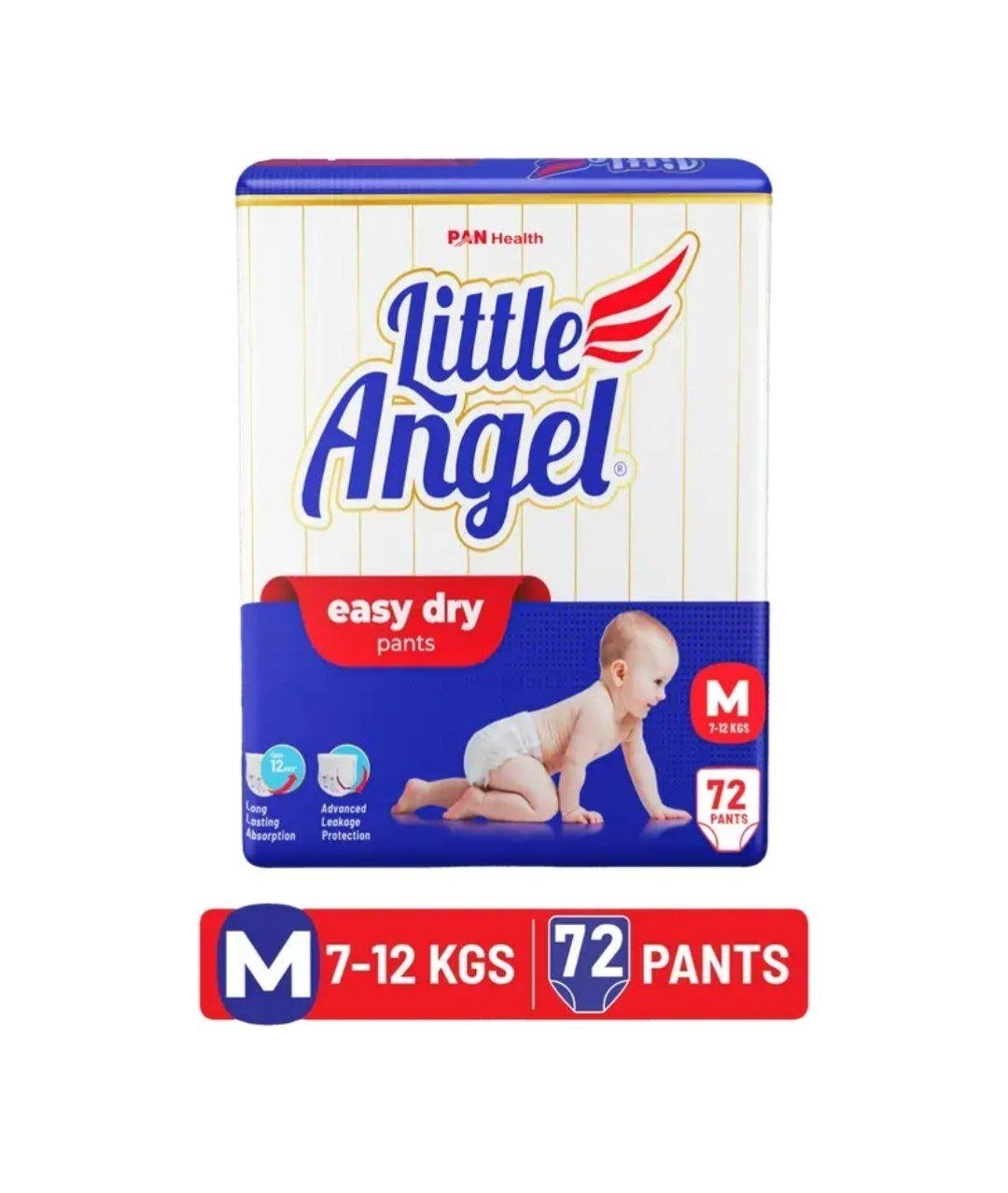 Little Angel Easy Dry Pant Diapers - M (72 Pi