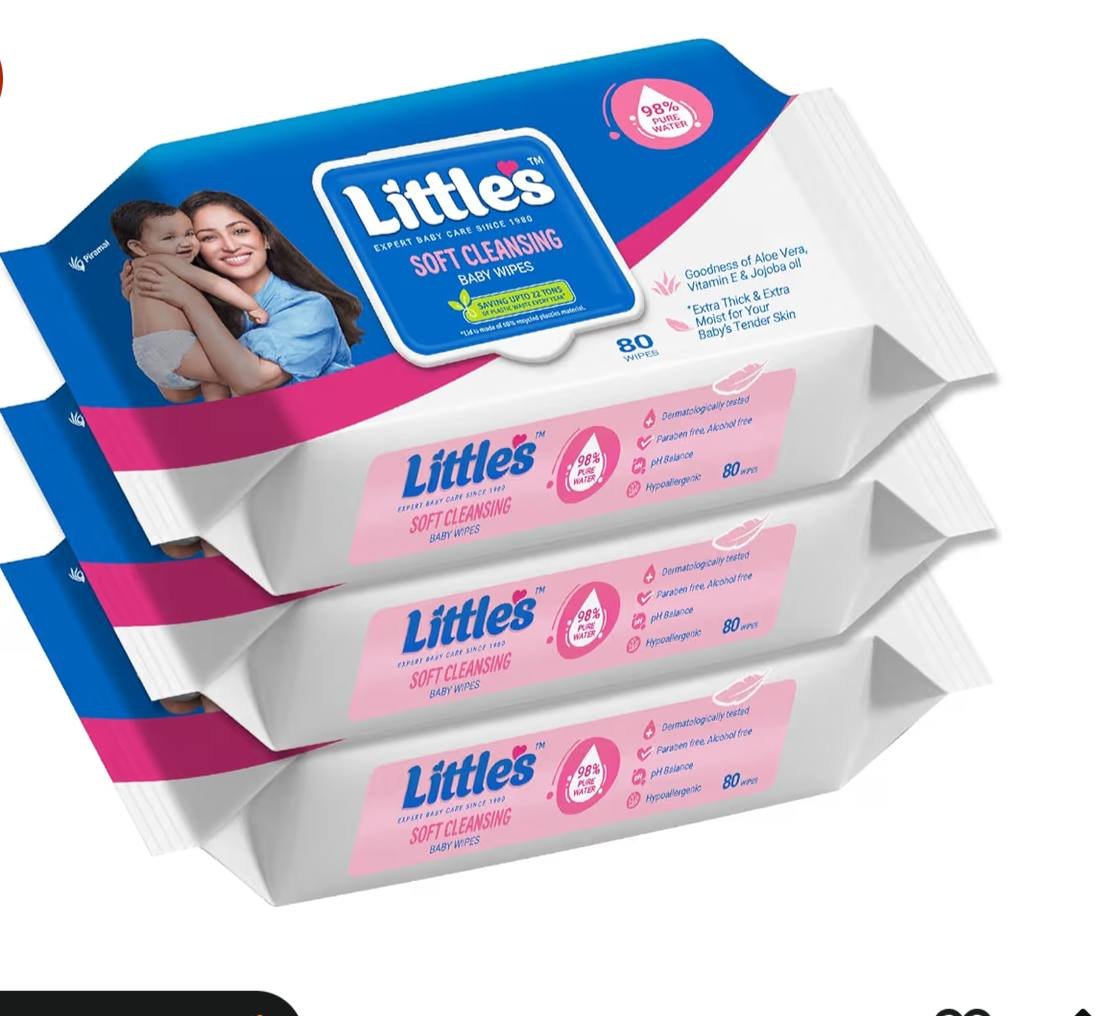 Little S Soft Cleansing Baby Wipes With Lid 8