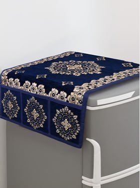 Loomantha Blue Beige Printed Cotton Fridge To