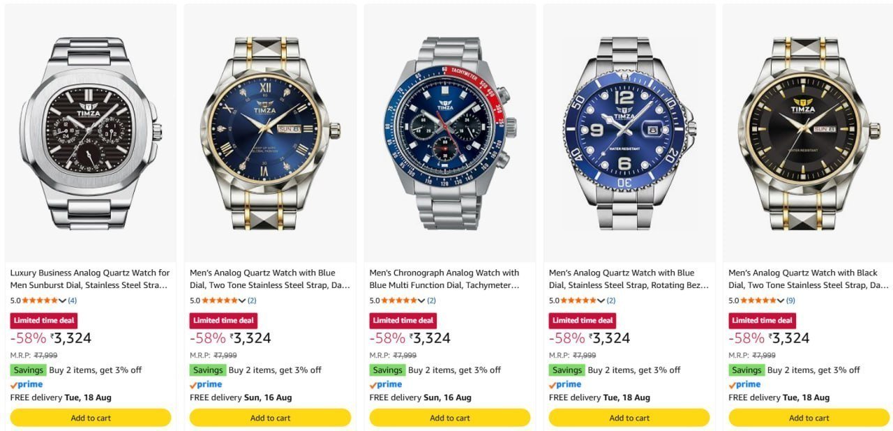 Loot 70 On Mens Premium Watches Flat500nowlin
